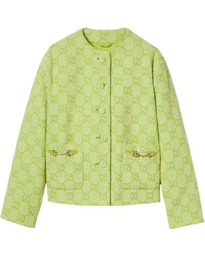 Gucci Bouclé Cotton Jacket - Green