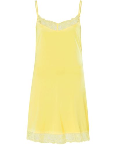 Hanro Josephine Lace-trim Nightdress - Yellow