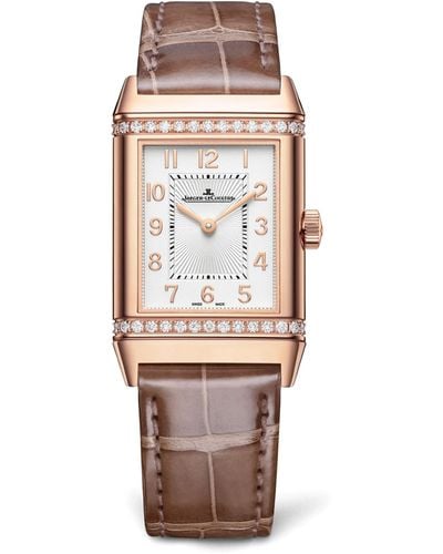 Jaeger-lecoultre Pink Gold And Diamond Reverso Classic Duetto Watch 24.4mm - Metallic
