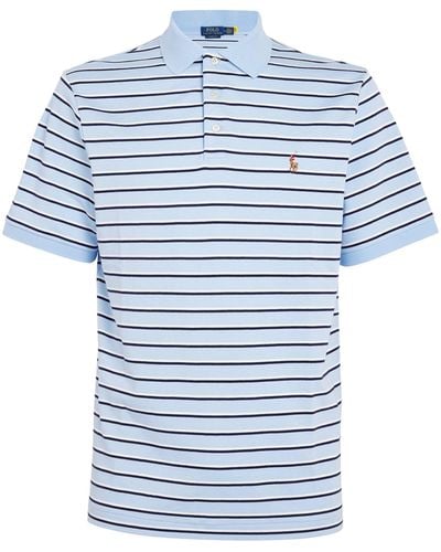 Polo Ralph Lauren Pima Cotton Striped Polo Shirt - Blue