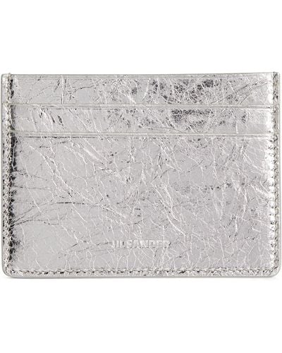 Jil Sander Leather Card Holder - Grey