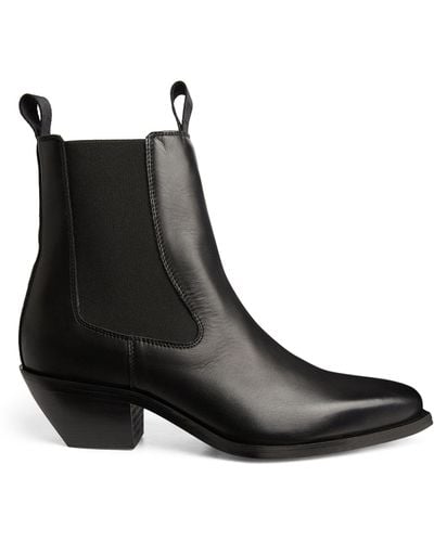 AllSaints Leather Vally Chelsea Boots 51 - Black