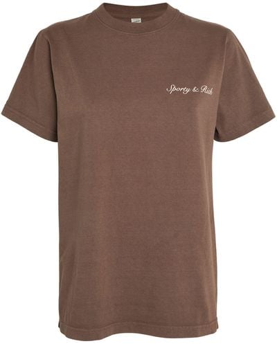 Sporty & Rich Syracuse T-shirt - Brown