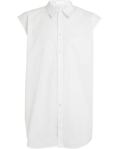 Helmut Lang Sleeveless Button-up Shirt - White