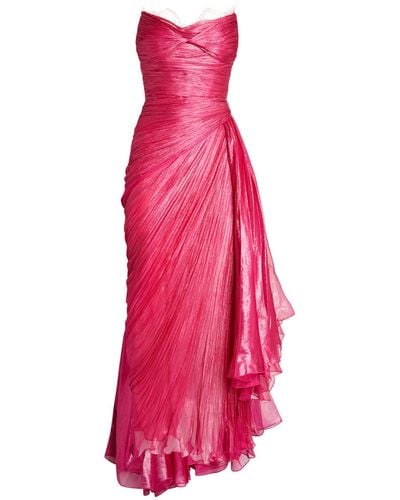 Maria Lucia Hohan Silk Strapless Jolie Gown - Pink