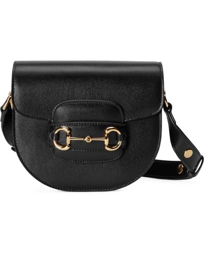 Gucci Mini Leather Horsebit 1955 Shoulder Bag - Black
