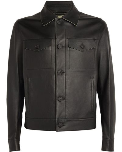 Mackage Leather Blouson Jacket - Black