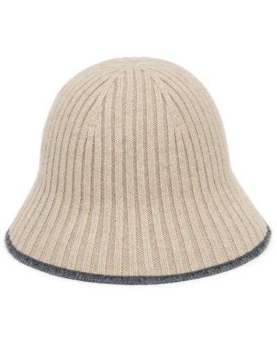 Brunello Cucinelli Virgin Wool-blend Bucket Hat - Natural