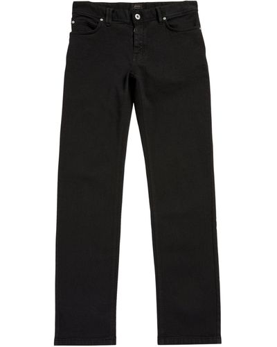 Brioni Stretch-cotton Slim Jeans - Black