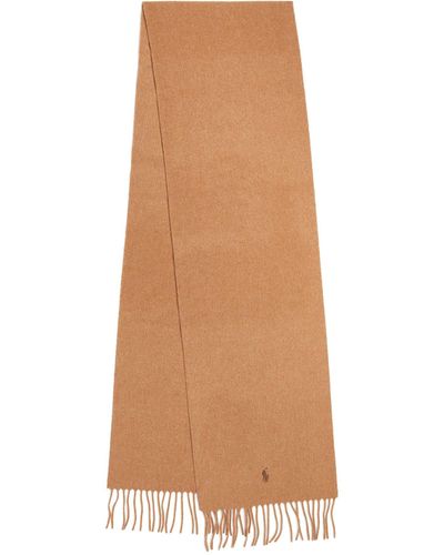 Polo Ralph Lauren Cashmere Polo Pony Scarf - Natural