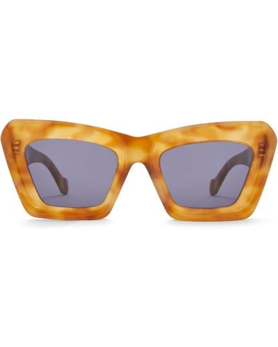 Loewe Bevelled Cat Eye Sunglasses - Blue