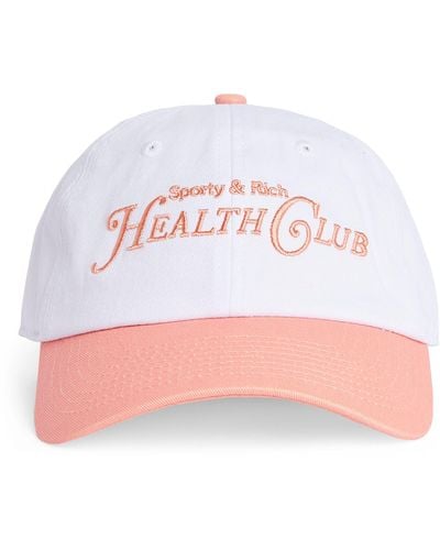 Sporty & Rich Embroidered Rizzoli Baseball Cap - Pink