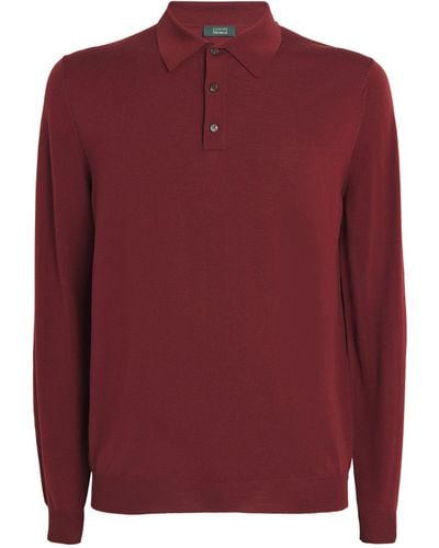 Slowear Stretch-virgin Wool Knitted Polo Shirt - Red