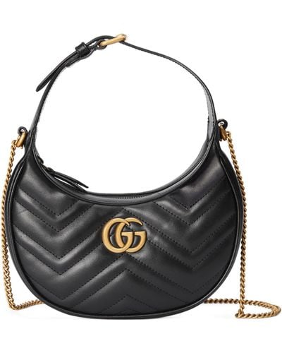 Gucci Mini Leather Marmont Shoulder Bag - Black