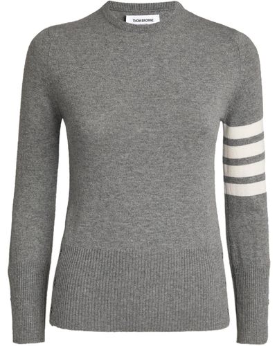 Thom Browne Cashmere 4-bar Sweater - Gray