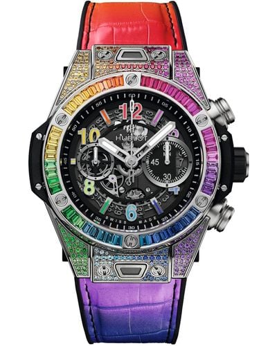 Hublot Titanium Rainbow Big Bang Unico Watch 45mm - Black