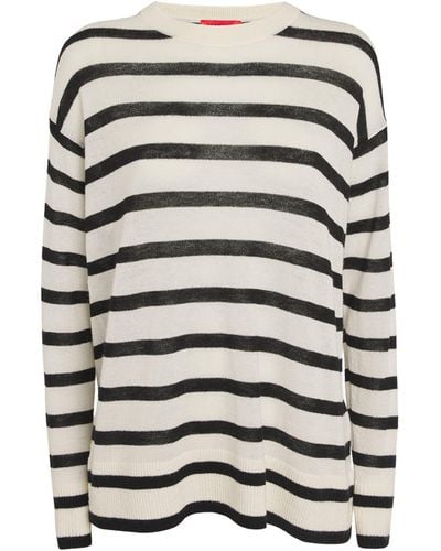 MAX&Co. Wool-blend Striped Jumper - White