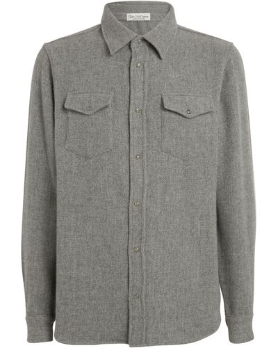 God's True Cashmere Cashmere And Labradorite Solid Shirt - Gray