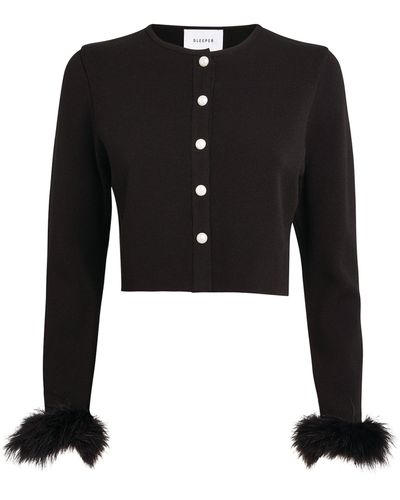 Sleeper Mother-of-pearl Button Cardigan - Black