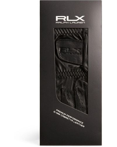 RLX Ralph Lauren Leather Golf Glove - Black