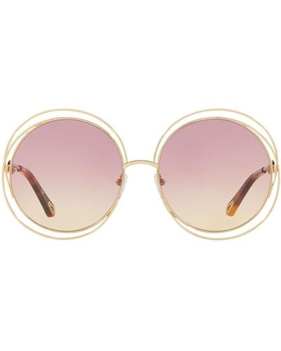 Chloé Round Carlina Sunglasses - Pink