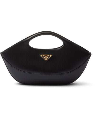 Prada Medium Leather Top-handle Bag - Black