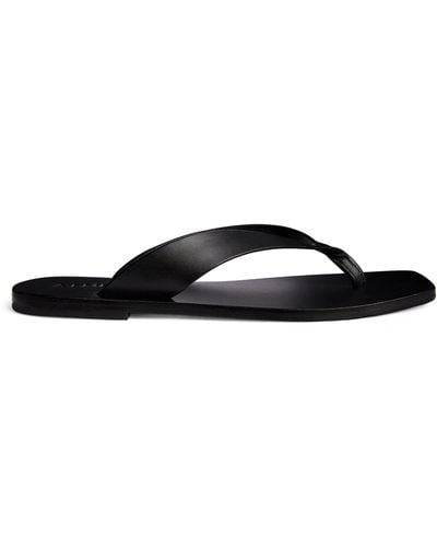 A.Emery Leather Kinto Flip Flops - Black