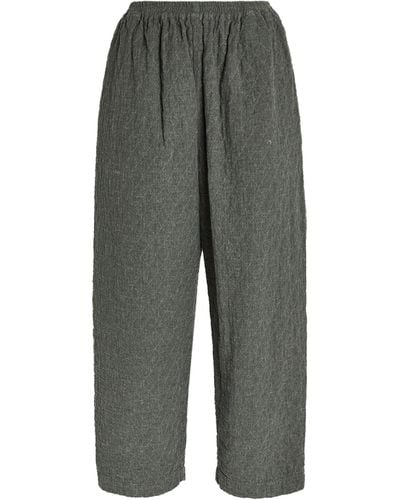 Eskandar Quilted Japanese Trousers - Grey