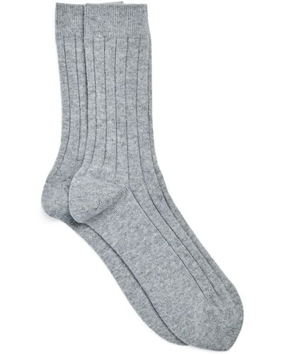 Harrods Men's Cashmere Socks - Gray