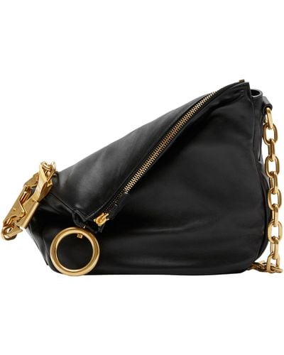 Burberry Puffed Leather Knight Bag - Black