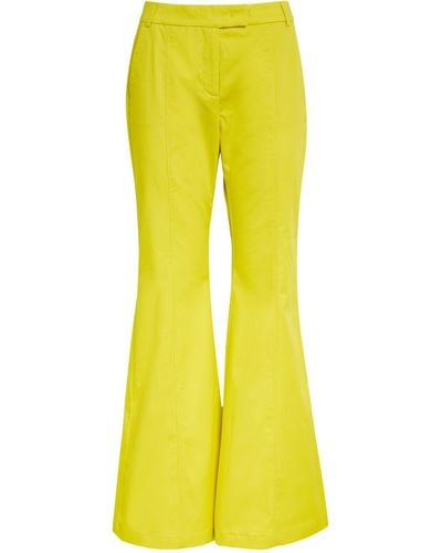 MAX&Co. Flared Trousers - Yellow
