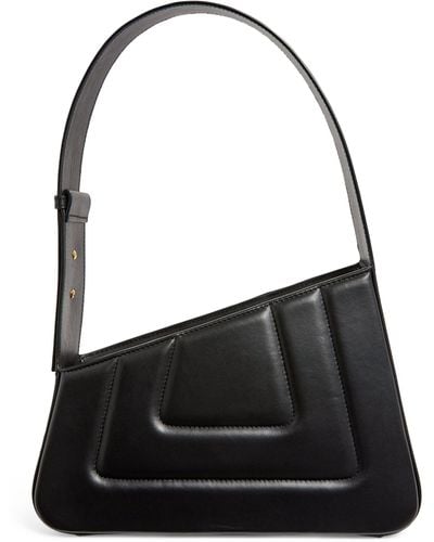 D'Estree Leather Albert Shoulder Bag - Black