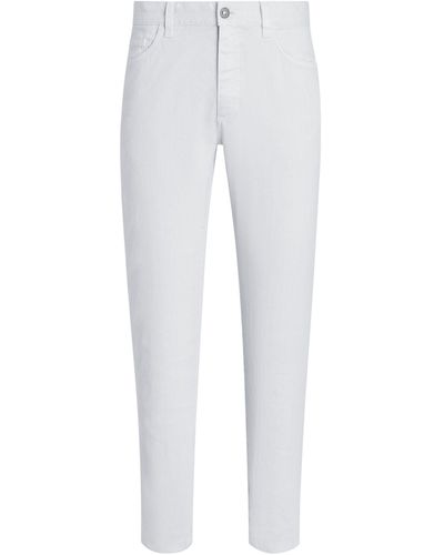 ZEGNA Stretch-linen-blend Roccia Pants - White