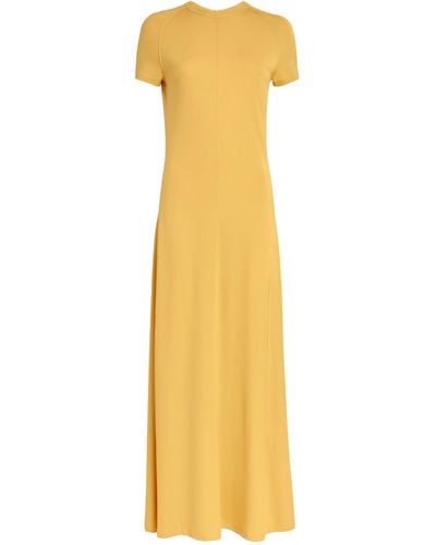 Totême Short-sleeve Maxi Dress - Yellow