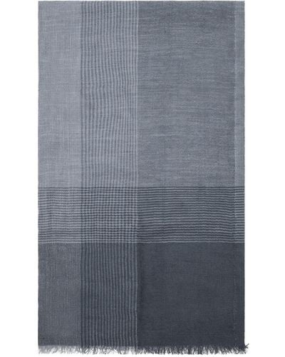Brunello Cucinelli Silk-linen Scarf - Gray