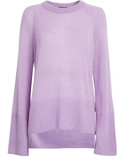 ME+EM Me+em Merino-cashmere-silk Sweater - Purple