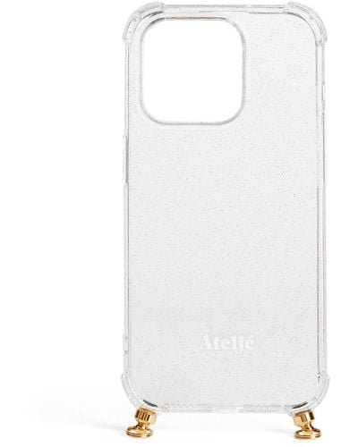 Atelje71 Glitter Iphone 15 Max Case - White