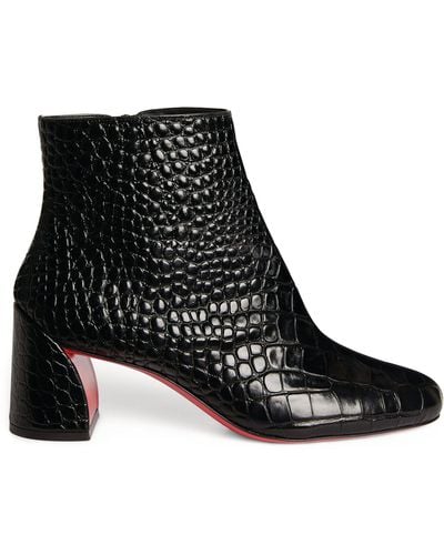 Christian Louboutin Turela Leather Ankle Boots 55 - Red
