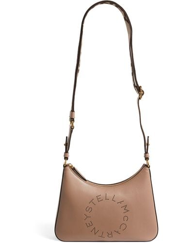 Stella McCartney Small Stella Logo Shoulder Bag - Brown