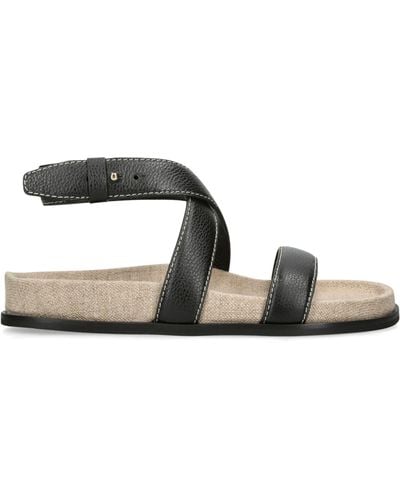 Totême Leather Sandals - Black