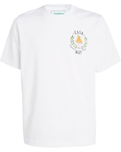 Casablancabrand Cotton Graphic T-shirt - White