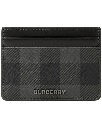 Burberry Check Card Holder - Black
