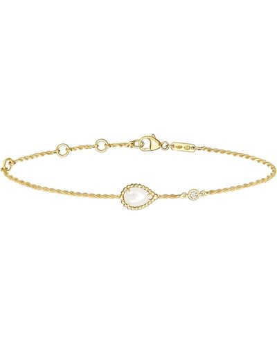 Boucheron Yellow Gold, Diamond And Mother-of-pearl Serpent Bohème Bracelet - White