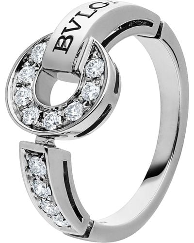 BVLGARI White Gold And Diamond Ring - Metallic