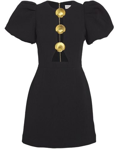 Rebecca Vallance Puff-sleeve Sirene Mini Dress - Black
