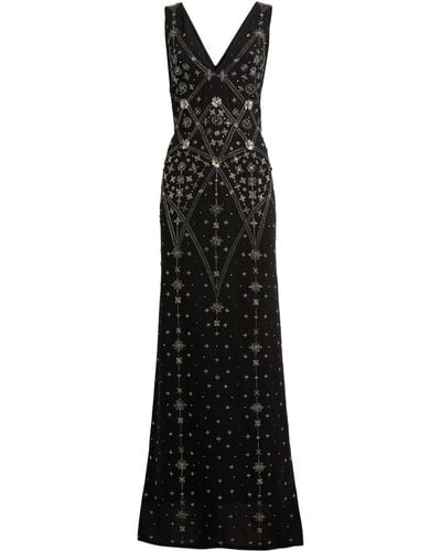 Cucculelli Shaheen Astra Embellished Sleeveless Dress - Black