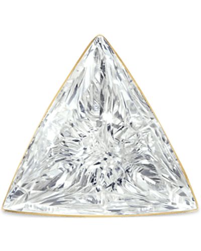 Maria Tash Invisible Set Triangle Diamond Threaded Stud Earring (3mm) - White