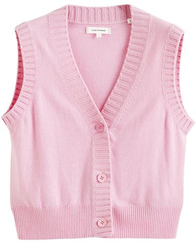 Chinti & Parker Wool-cashmere Basics Waistcoat - Pink