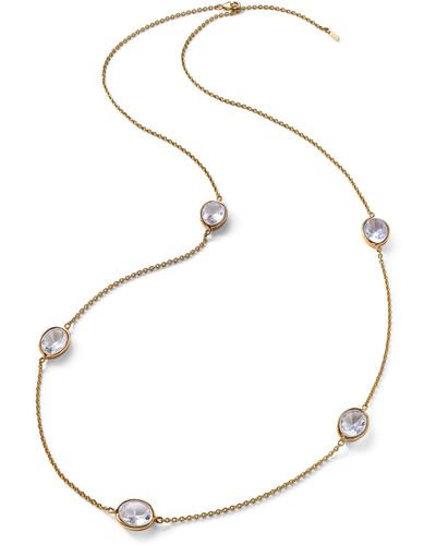 Baccarat Gold Vermeil And Crystal Croisé Long Necklace - Metallic