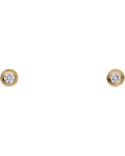 Cartier Extra-small Yellow Gold And Diamond D'amour Earrings - Metallic